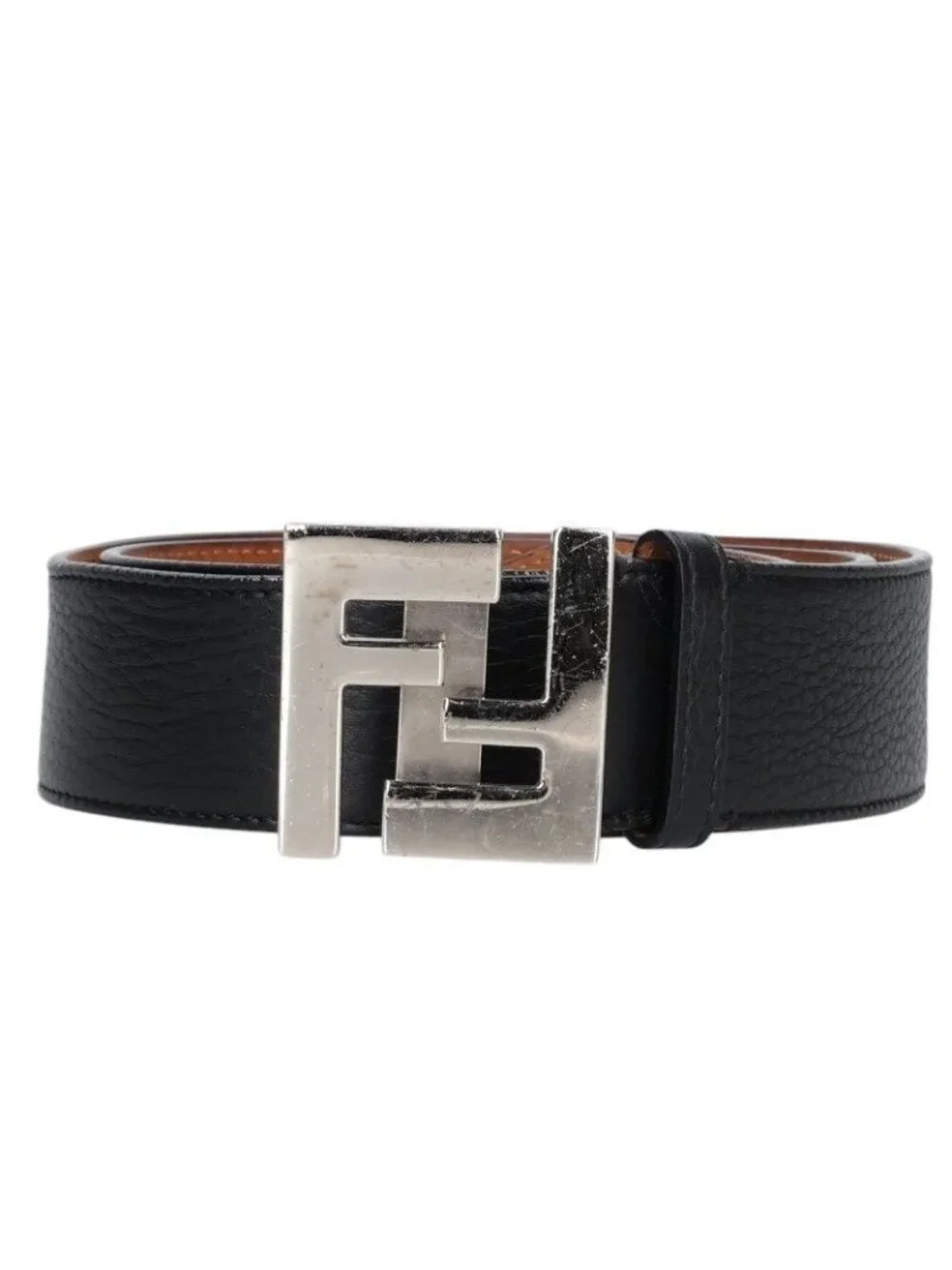 Fendi Logo Buckle Leather Belt 85
